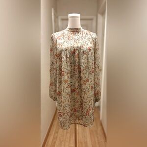 MINKPINK L/S fall floral printed dress SZ XS